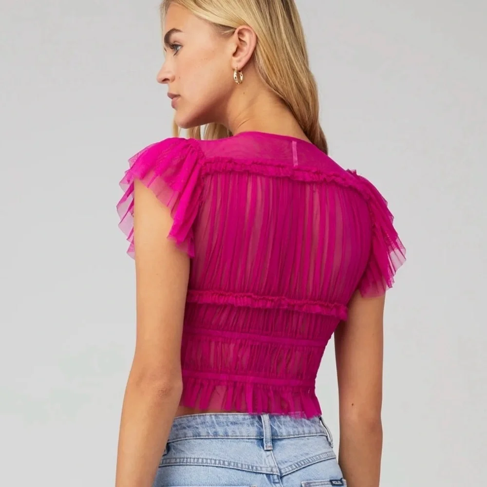 Free People Ruffle Top - Picture 2 of 5